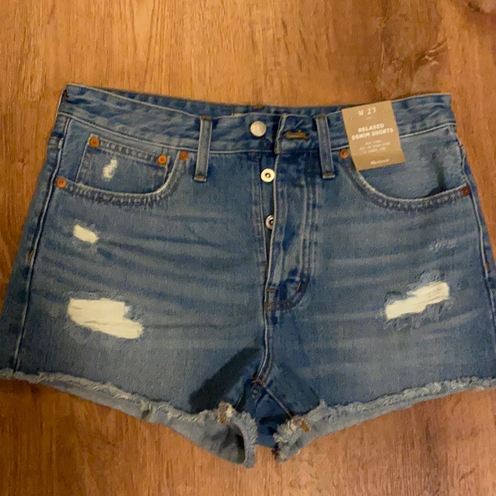Madewell relaxed denim shorts size 27